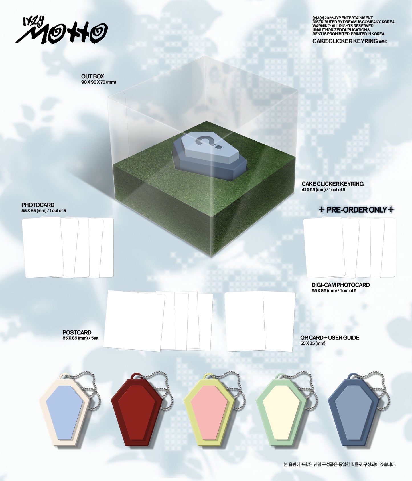 ITZY Motto (CAKE CLICKER KEYRING Ver.)