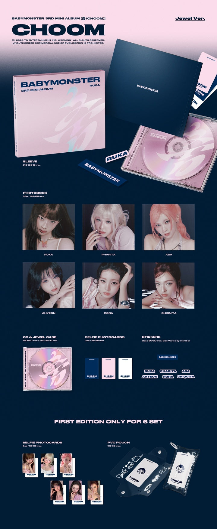 BABYMONSTER 3rd MINI ALBUM [춤 (CHOOM)] Jewel Ver. (Option)