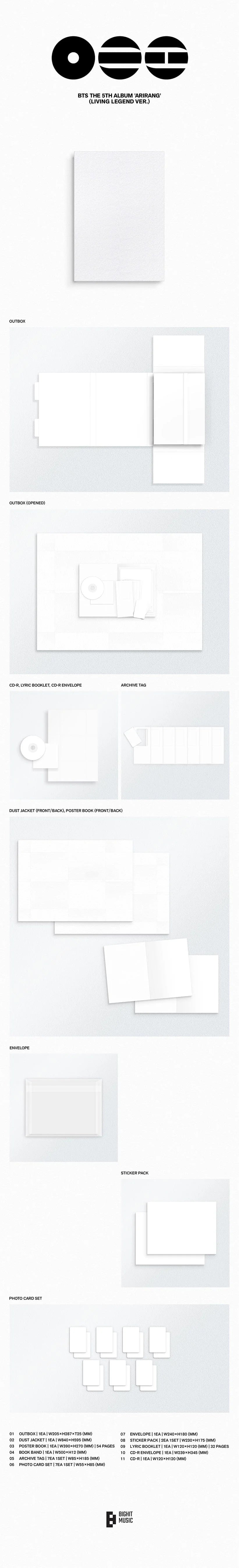 BTS - THE 5TH ALBUM ARIRANG ( LIVING LEGEND VER. )