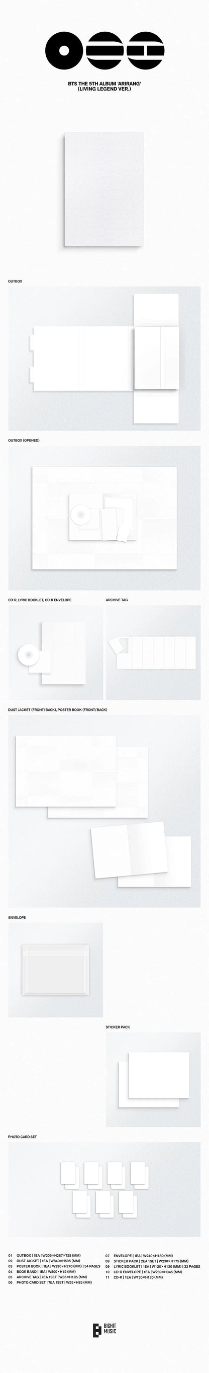 BTS - THE 5TH ALBUM ARIRANG ( LIVING LEGEND VER. )