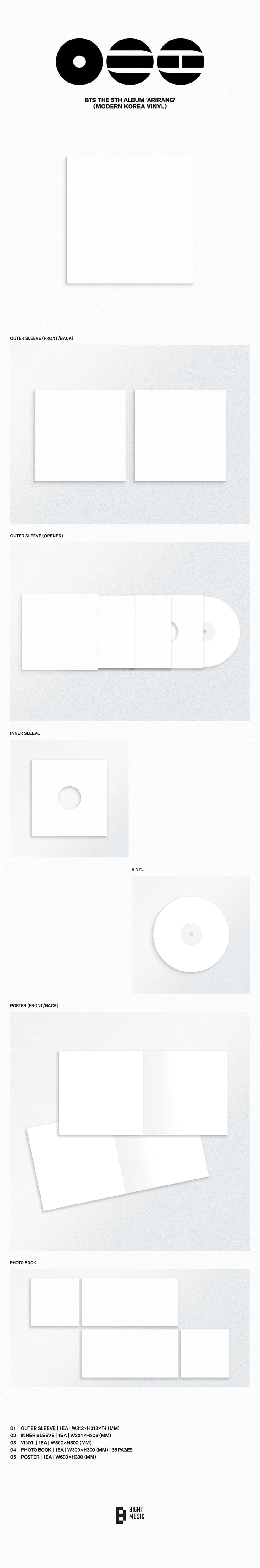 BTS - THE 5TH ALBUM ARIRANG ( MODERN KOREA VINYL )