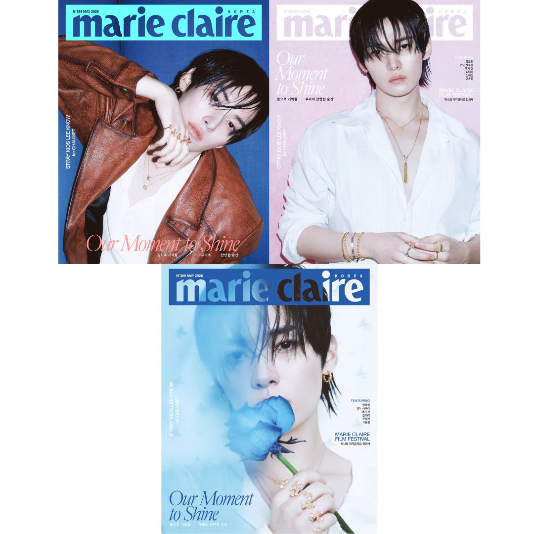 STRAY KIDS LEE KNOW - MARIE CLAIRE MAGAZINE 2026 MAY ISSUE COVER SET