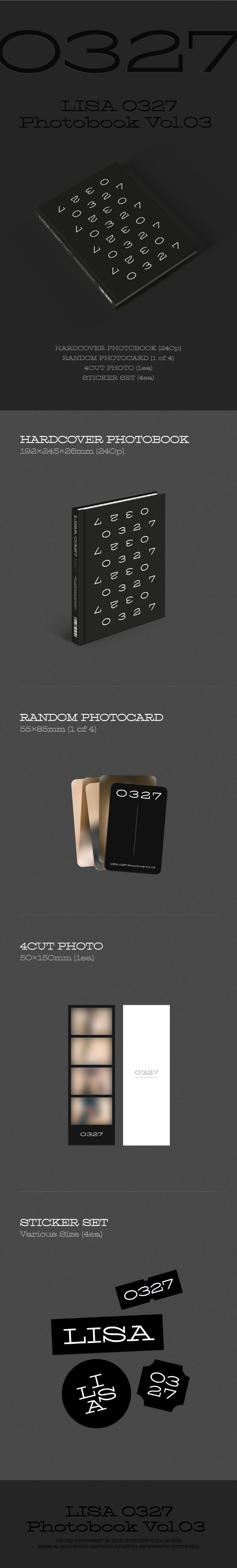 [SALE] BLACKPINK LISA - 0327 PHOTOBOOK VOL.03